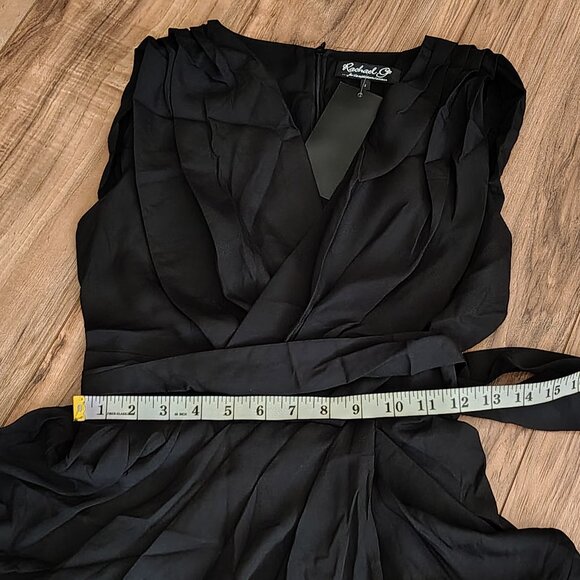 Rachael G. Grecian Style Dress with Slings, High Back, Black, Size 2 and 4 - Picture 9 of 12